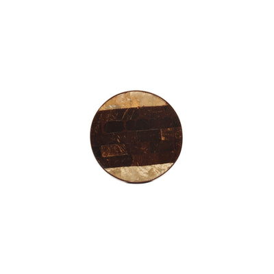 Golden Brown Paya Capiz Round Coaster - TESOROS