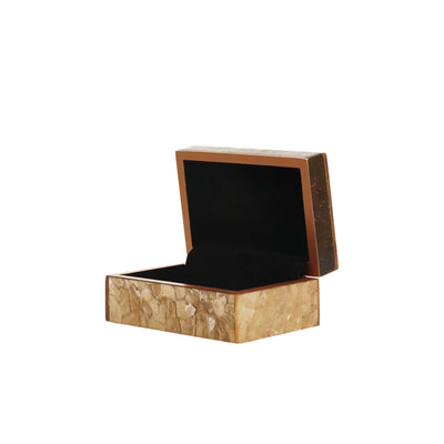 Golden Brown Paya Capiz Jewelry Box - TESOROS