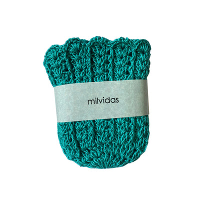 Crochet Glass Huggers Teal - Set of 6 - TESOROS